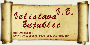 Velislava Bujuklić vizit kartica